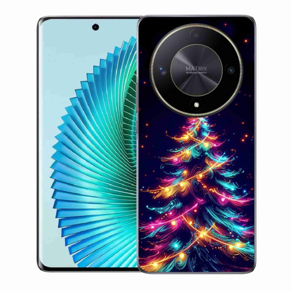 Gelový kryt mmCase na Honor Magic 6 Lite 5G - neonový vánoční stromek