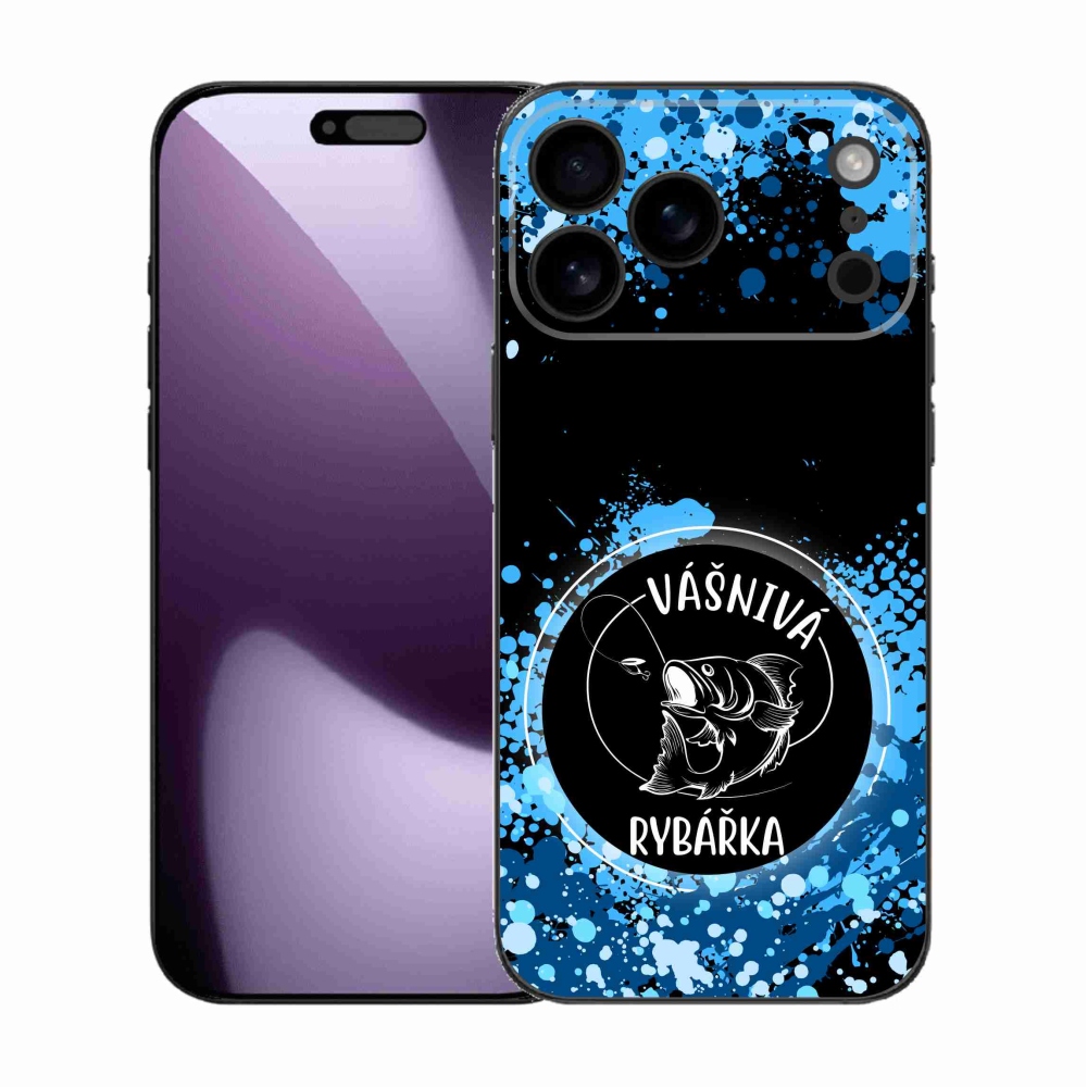 Gelový kryt mmCase na iPhone 17 Pro Max - vášnivá rybářka černé pozadí