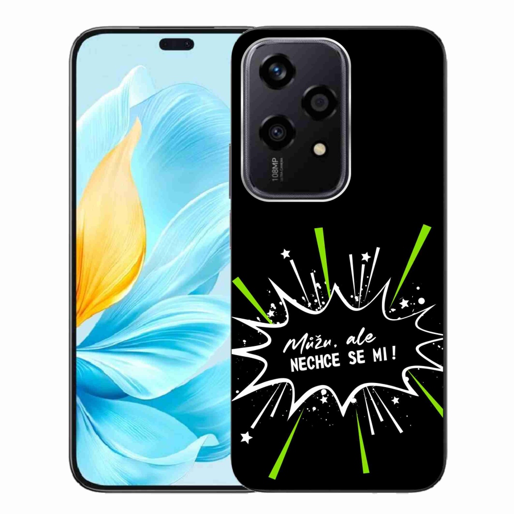 Gelový kryt mmCase na Honor 200 Lite 5G - vtipný text 11 černé pozadí