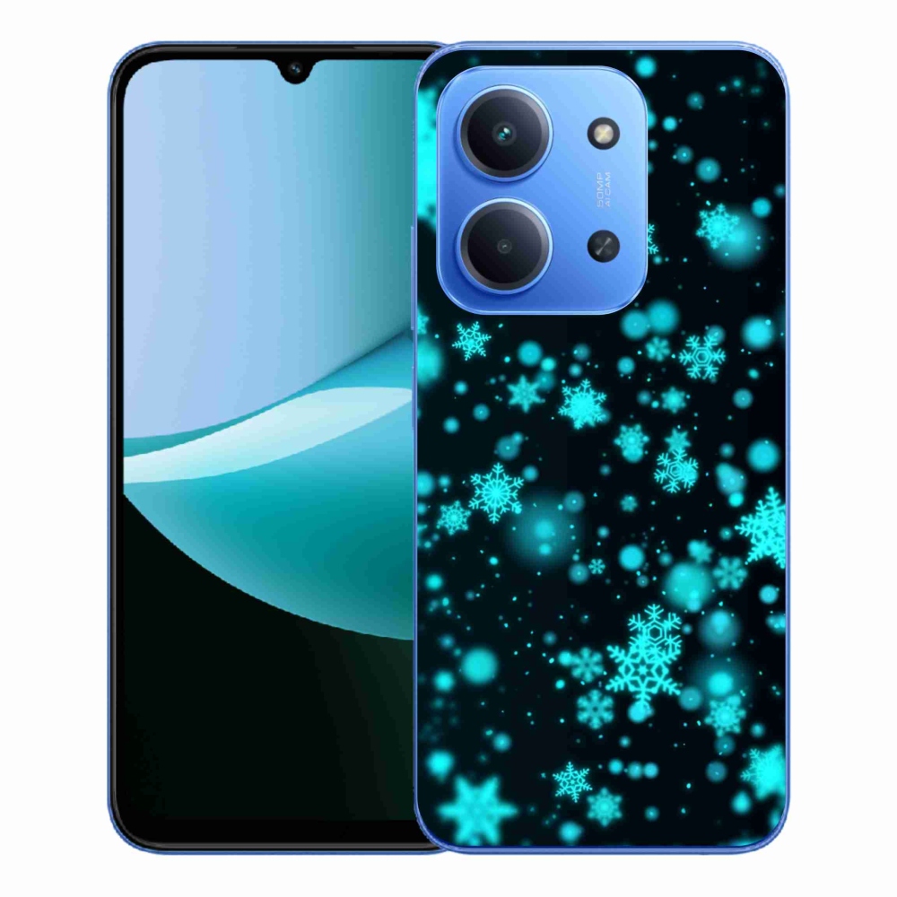 Gelový kryt mmCase na Xiaomi Redmi 15C 4G/5G (173mm) - sněhové vločky 1