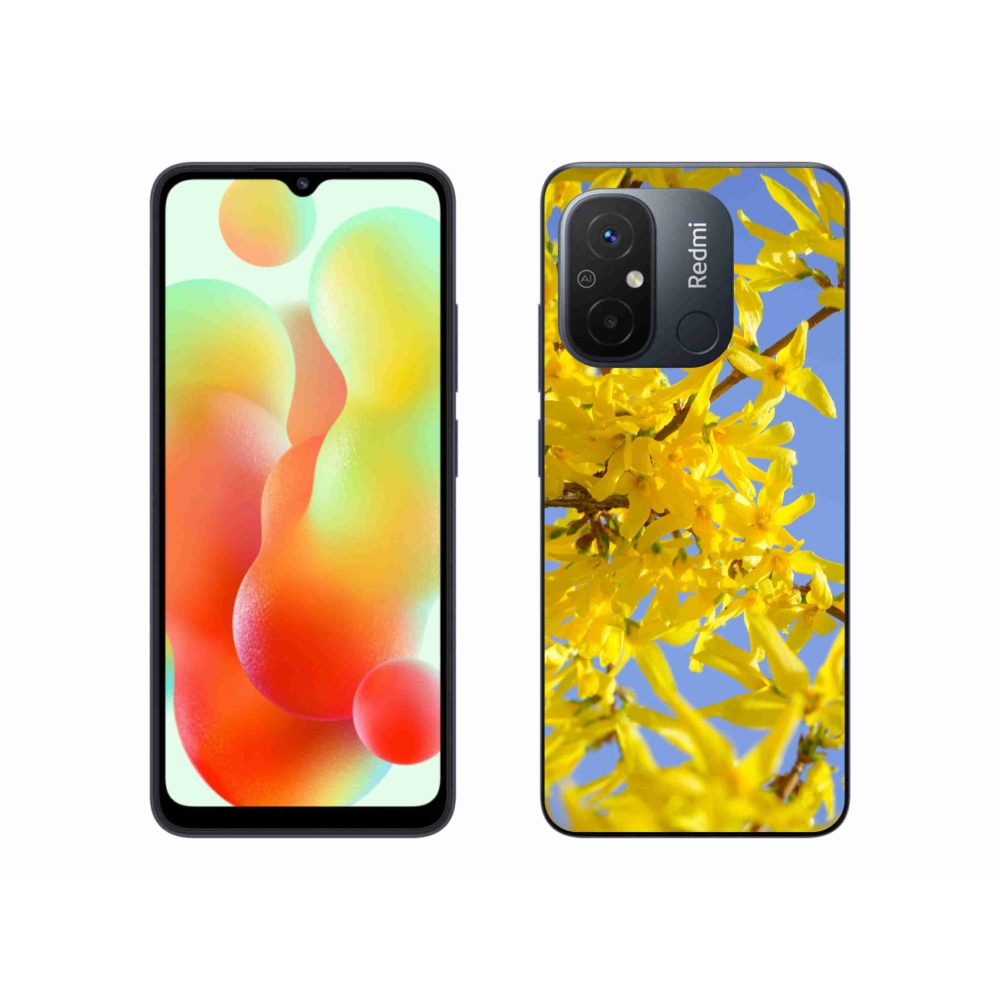 Gelový kryt mmCase na Xiaomi Redmi 12C - žluté květy