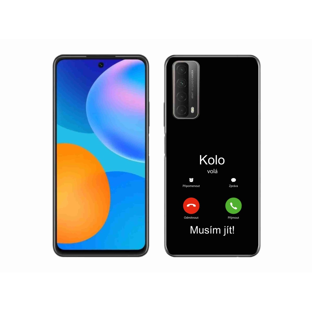 Gelový kryt mmCase na Huawei P Smart (2021) - kolo volá černé pozadí