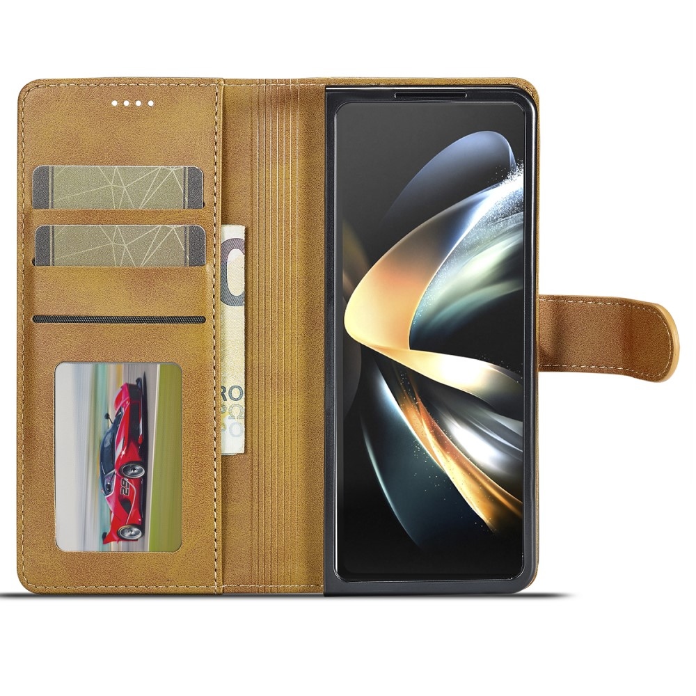 Imeeke knížkové pouzdro na Samsung Galaxy Z Fold5 5G - žluté