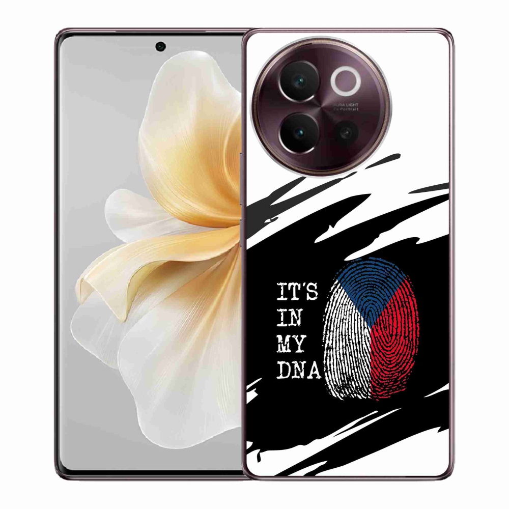 Gelový kryt mmCase na Vivo V40 Lite 5G - vlajka otisk prstu černobílé pozadí