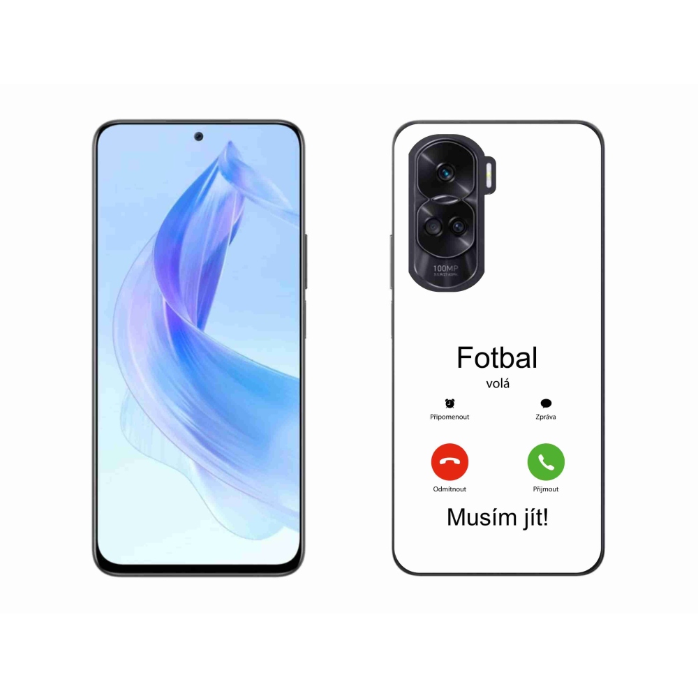 Gelový kryt mmCase na Honor 90 Lite - fotbal volá bílé pozadí