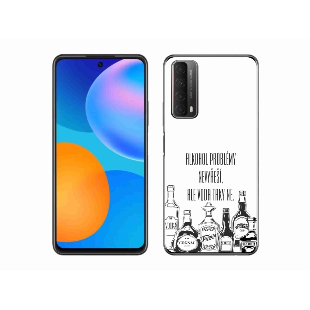 Gelový kryt mmCase na Huawei P Smart (2021) - vtipný text bílé pozadí
