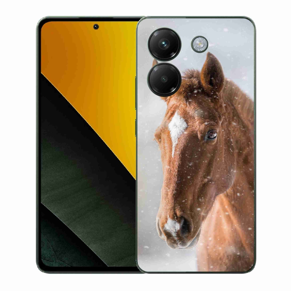 Gelový kryt mmCase na Xiaomi Poco M7 Pro 5G - hnědý kůň 2