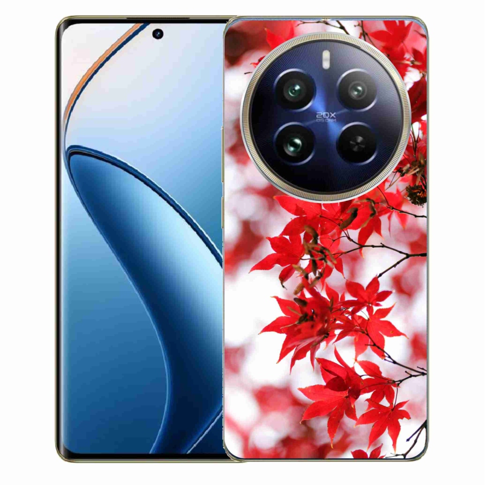 Gelový kryt mmCase na Realme 12 Pro 5G/12 Pro+ 5G - červené listy