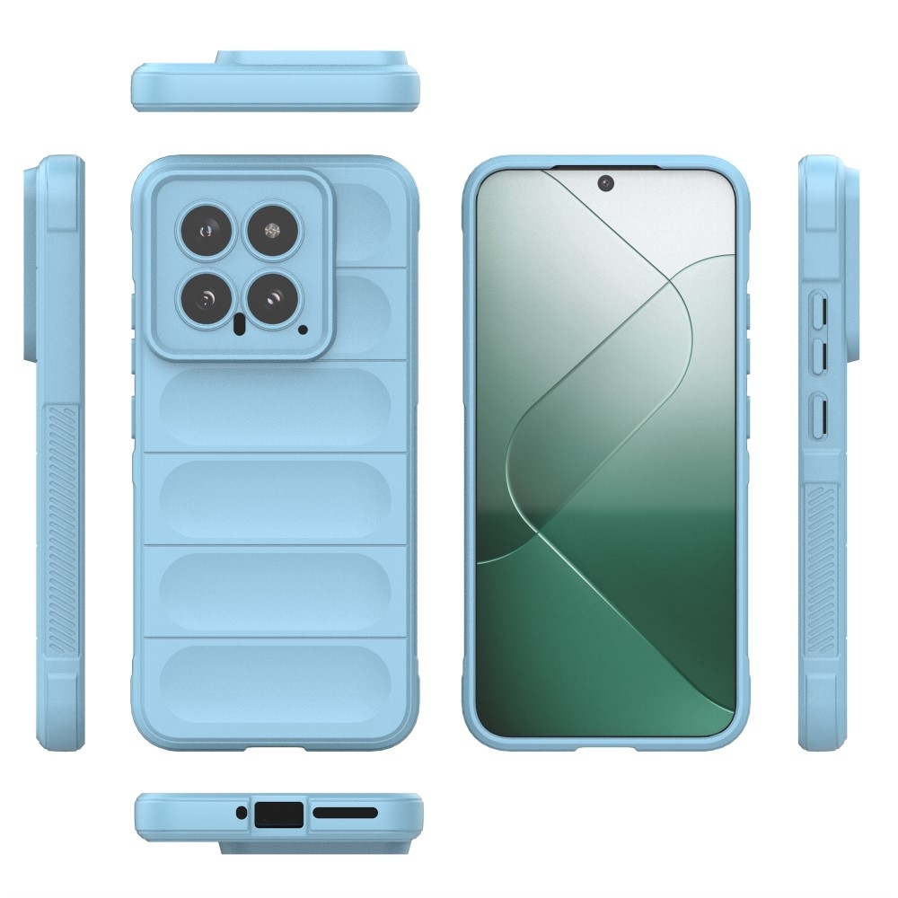 Rugg odolný gelový obal na Xiaomi 14 - světlemodrý