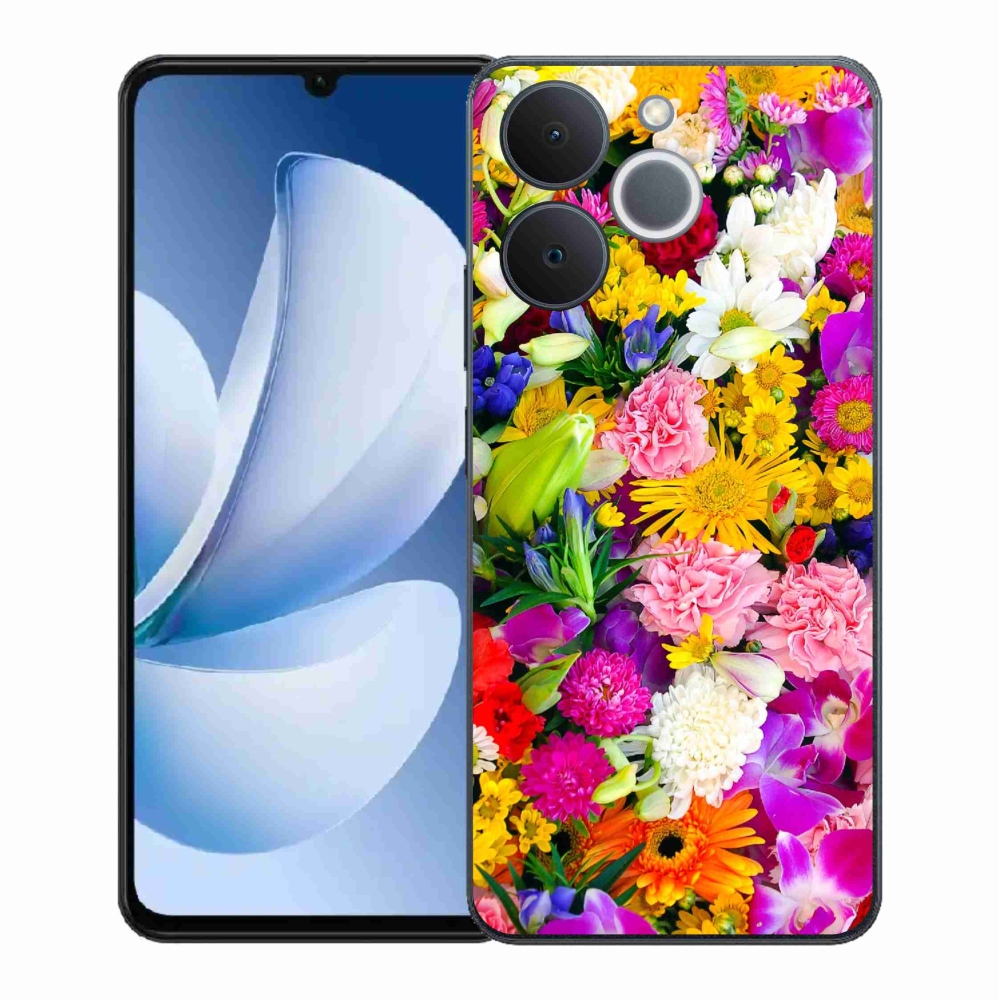 Gelový kryt mmCase na Realme Note 70T - květiny 12
