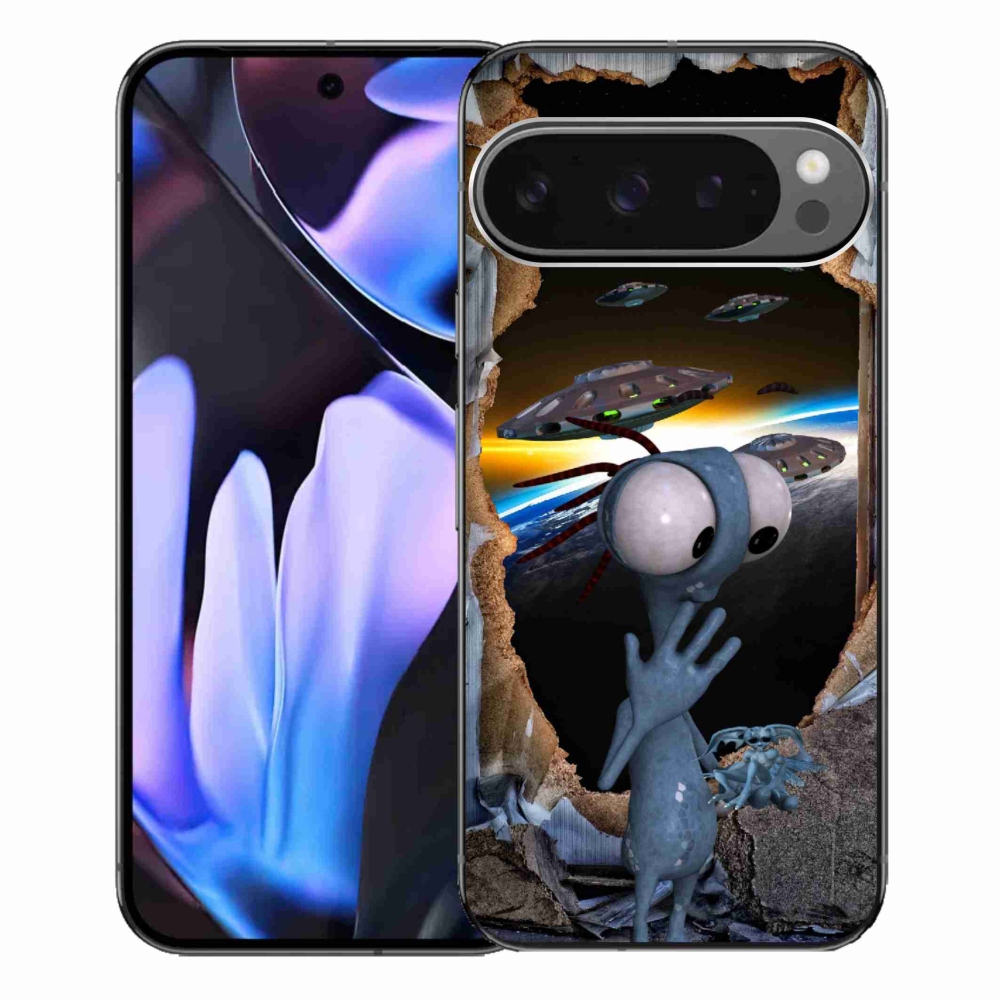 Gelový kryt mmCase na Google Pixel 9 Pro XL - mimozemšťan