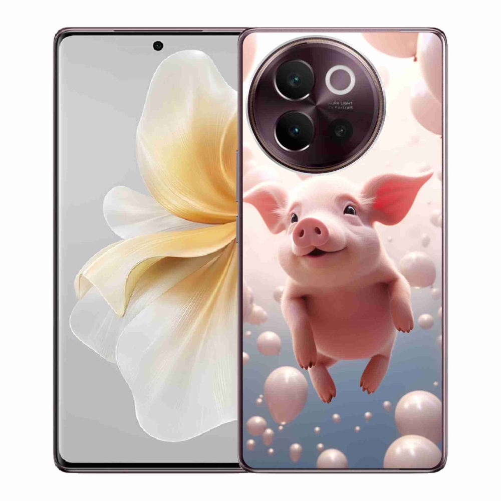 Gelový kryt mmCase na Vivo V40 Lite 5G - prasátko s balónky