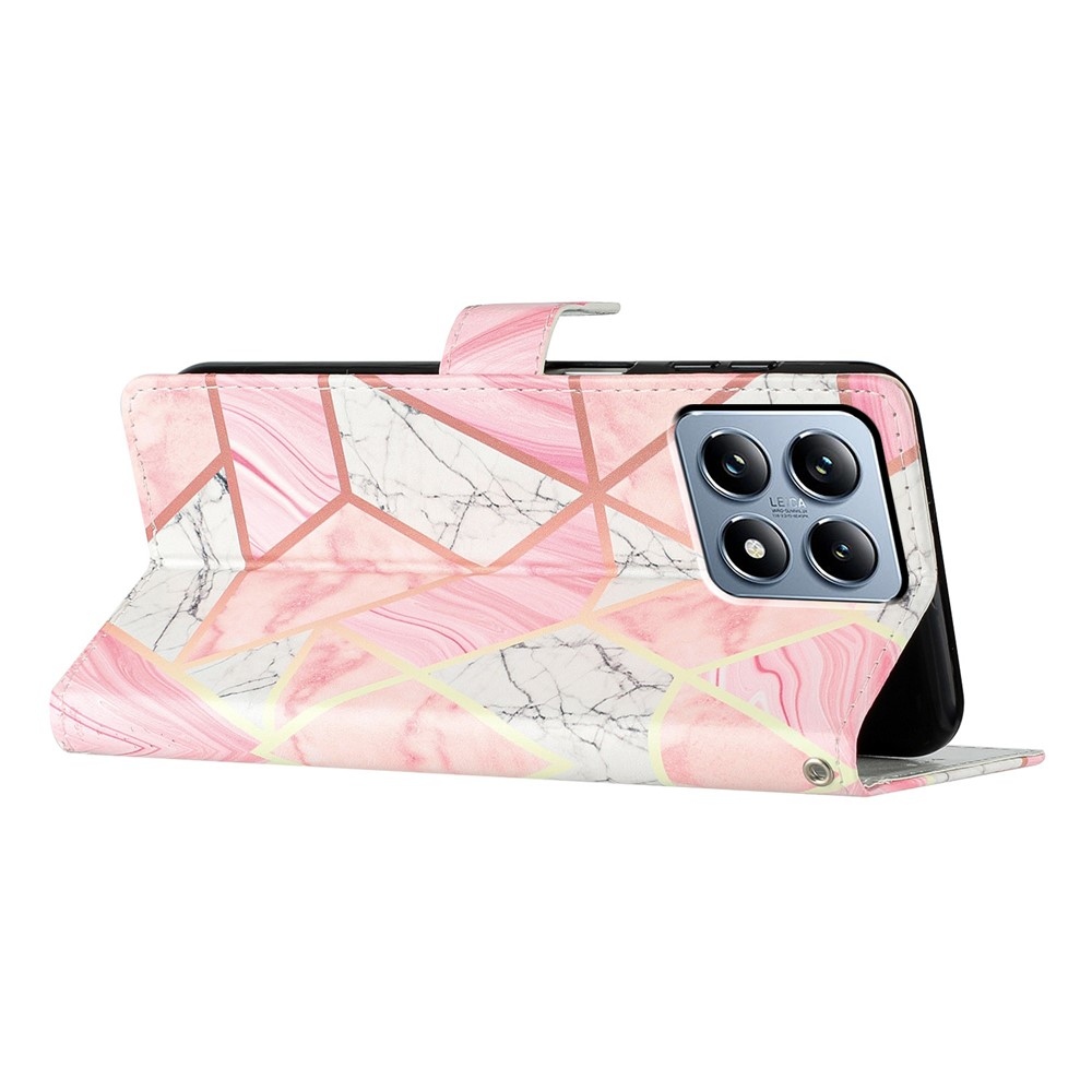 Unique knížkové pouzdro na Xiaomi 15T Pro - růžový mramor