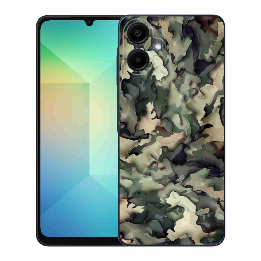 Gelový kryt mmCase na Samsung Galaxy A06 4G - maskáčový vzor 9