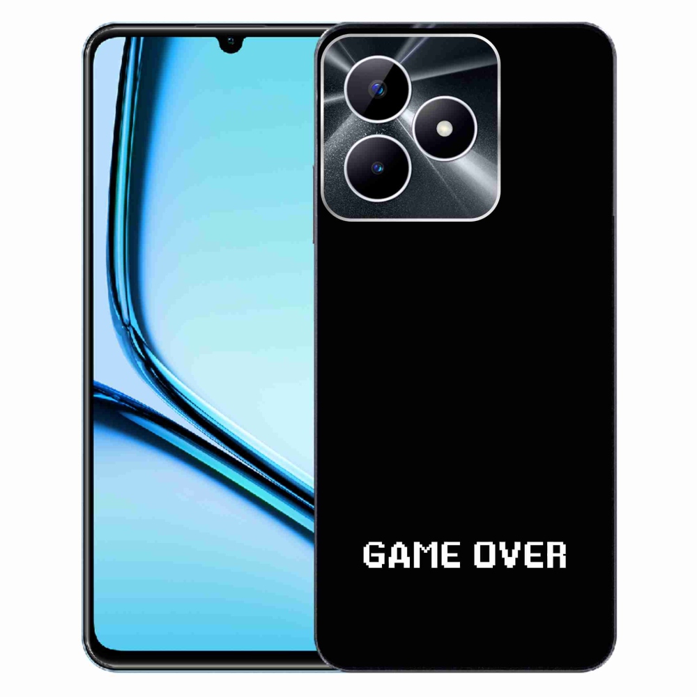 Gelový kryt mmCase na Realme Note 50 - game over černé pozadí