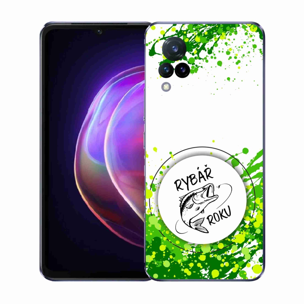 Gelový kryt mmCase na Vivo V21 4G/5G - rybář roku bílé pozadí