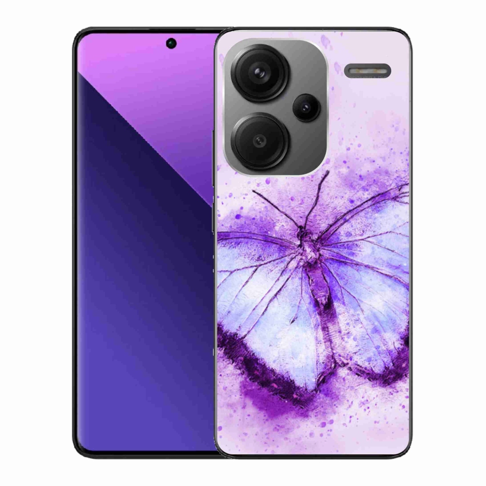 Gelový kryt mmCase na Xiaomi Redmi Note 13 Pro+ 5G - fialový motýl
