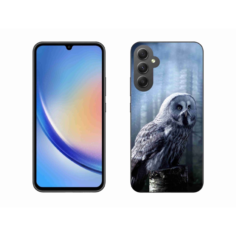 Gelový kryt mmCase na Samsung Galaxy A34 5G - sova