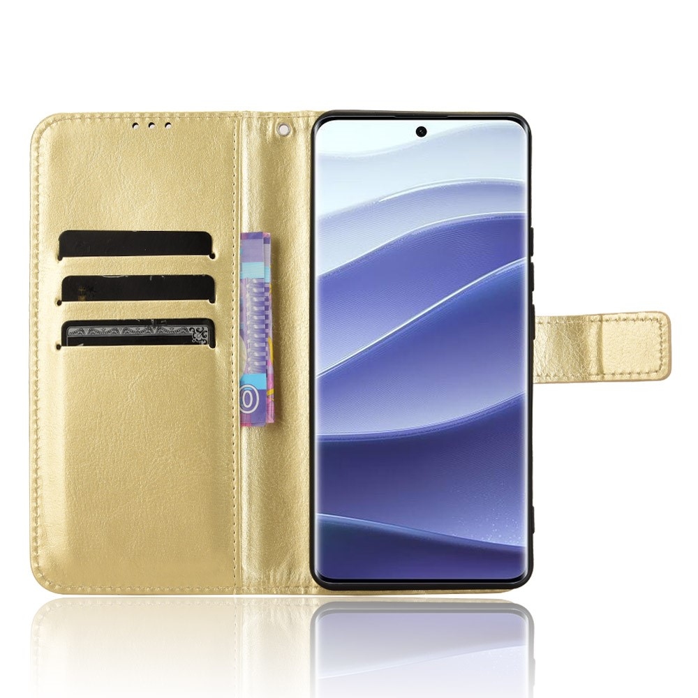 Crazy knížkové pouzdro na Xiaomi Redmi Note 14 Pro 5G/Poco X7 5G/Note 14 Pro+ 5G - zlaté