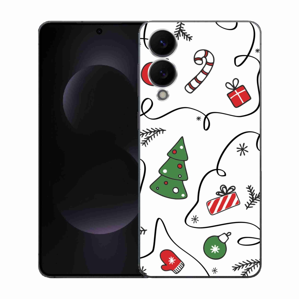 Gelový kryt mmCase na Samsung Galaxy S25 Edge - vánoční motivy