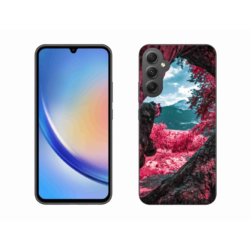 Gelový kryt mmCase na Samsung Galaxy A34 5G - výhled na hory