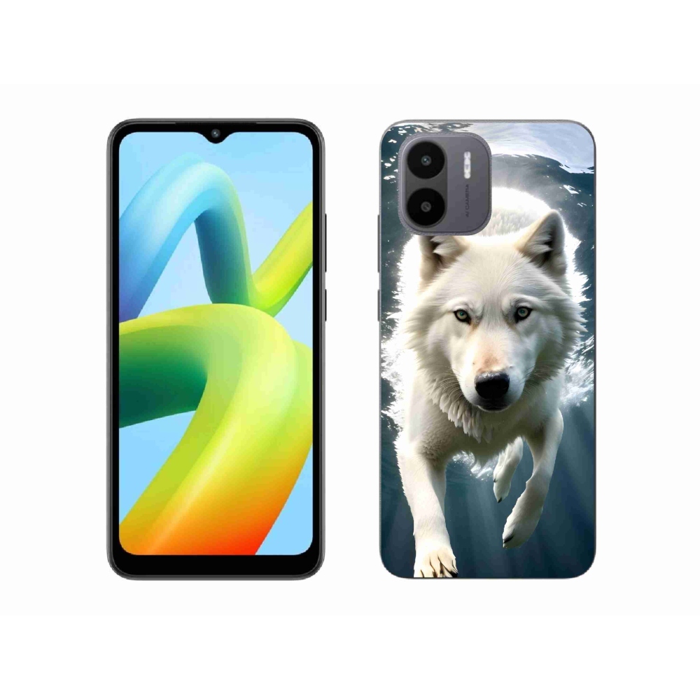 Gelový kryt mmCase na Xiaomi Redmi A1/Redmi A2 - bílý vlk