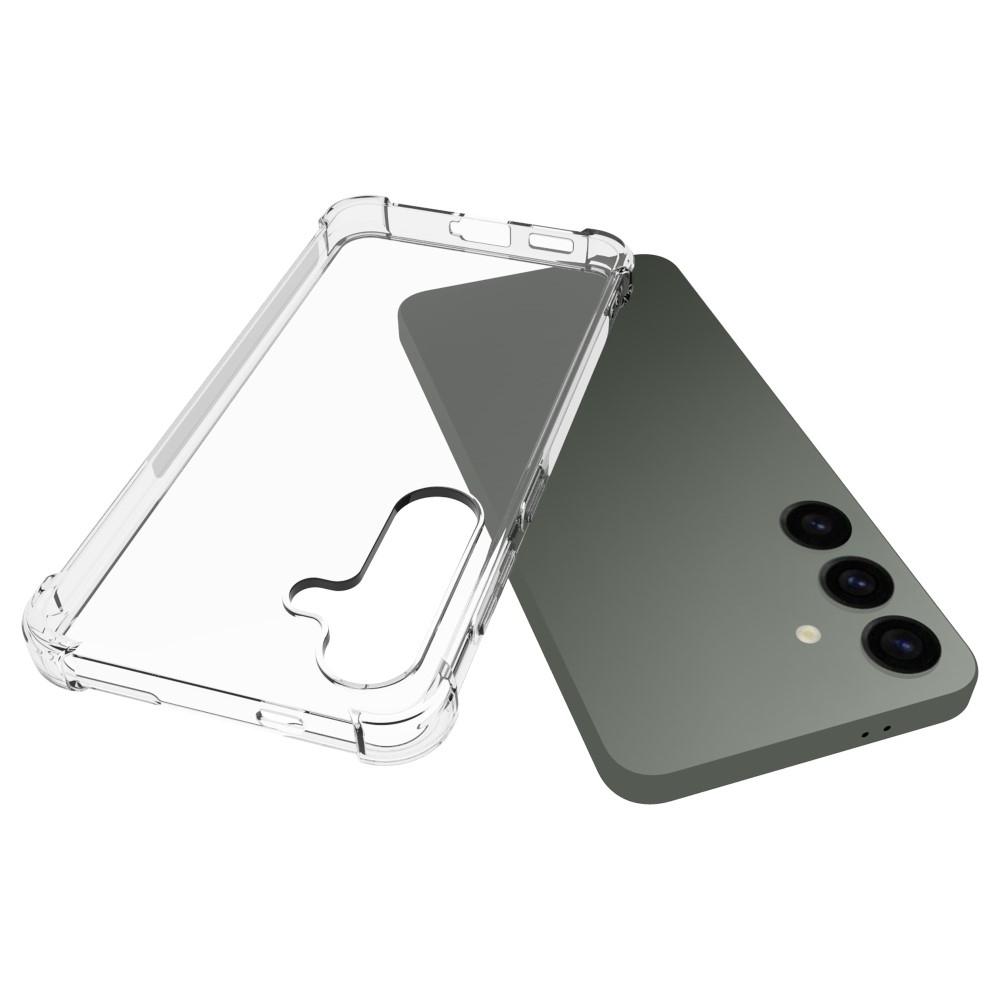 Průhledný gelový obal se zesílenými rohy na Samsung Galaxy S24 - průhledný