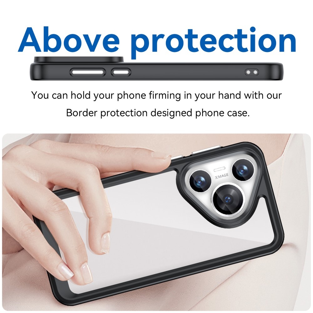 Gelový obal s pevnými zády na Huawei Pura 70 - černý