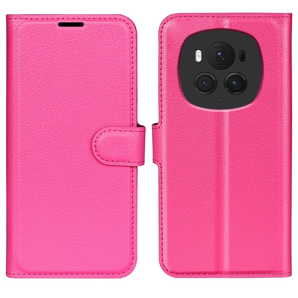 Litchi knížkové pouzdro na Honor Magic 6 Pro 5G - rose