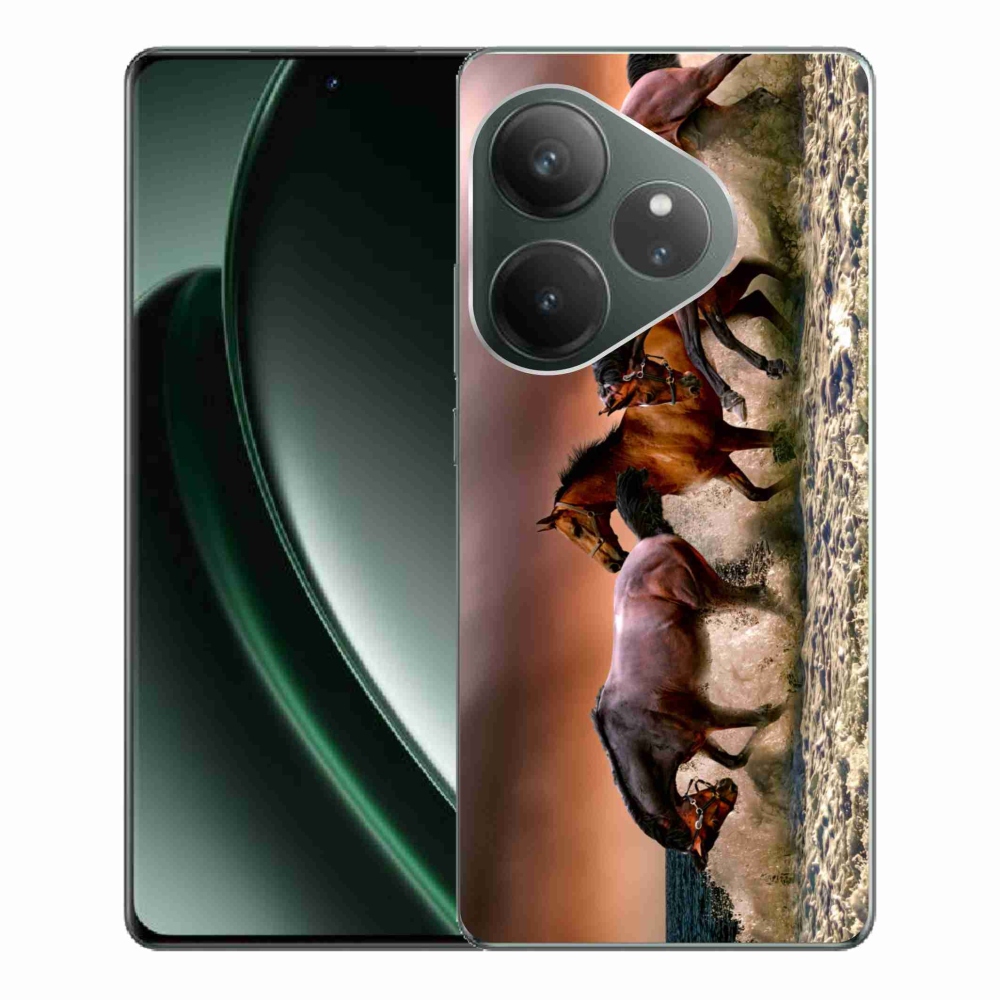 Gelový obal mmCase na Realme GT 6 5G/GT 6T 5G - koně 1