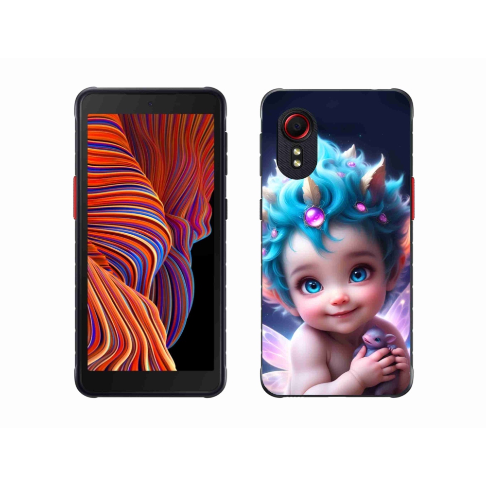 Gelový kryt mmCase na Samsung Galaxy Xcover 5 - dítě s motýlími křídly