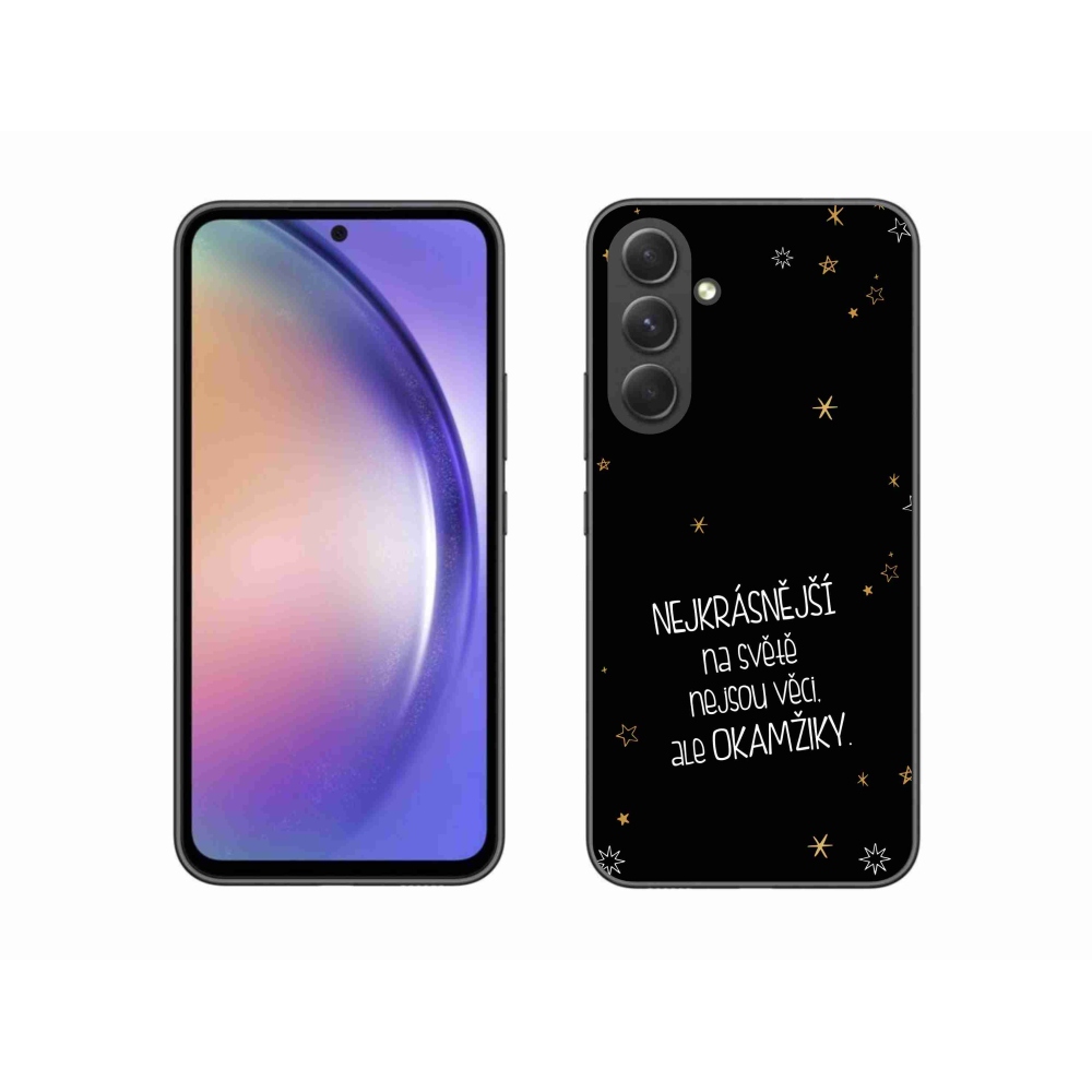Gelový kryt mmCase na Samsung Galaxy A54 5G - citát 4 černé pozadí