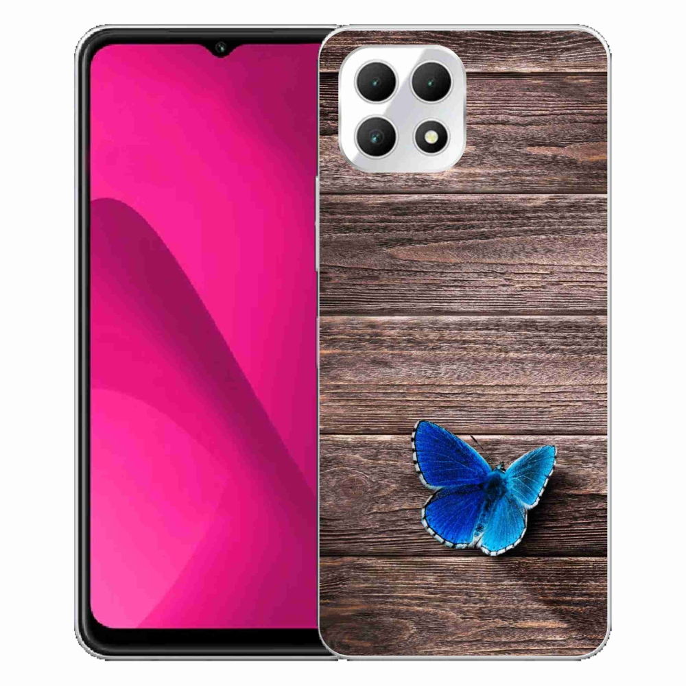 Gelový kryt mmCase na T-Mobile T Phone 2 - modrý motýl 1