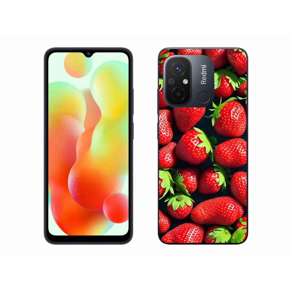 Gelový kryt mmCase na Xiaomi Redmi 12C - jahody