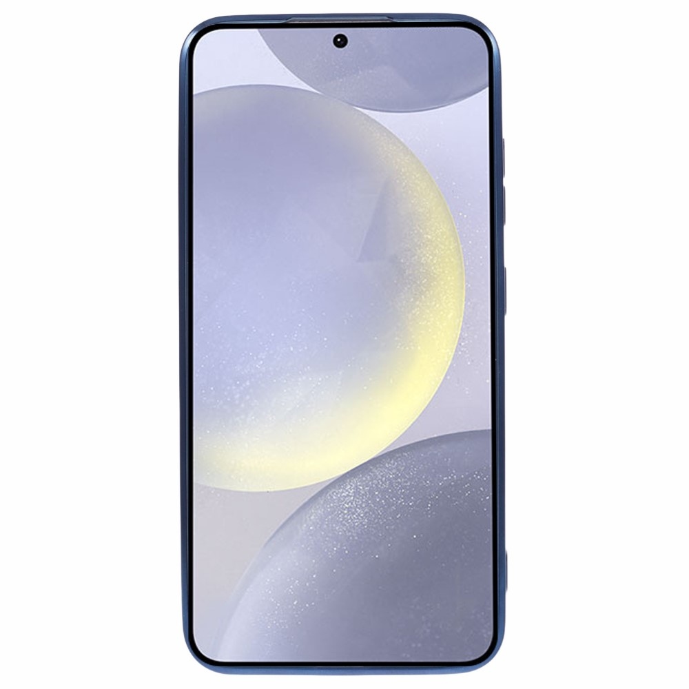 Clear obal s ochranou fotoaparátu a podporou MagSafe na Samsung Galaxy S25+ - tmavěmodrý