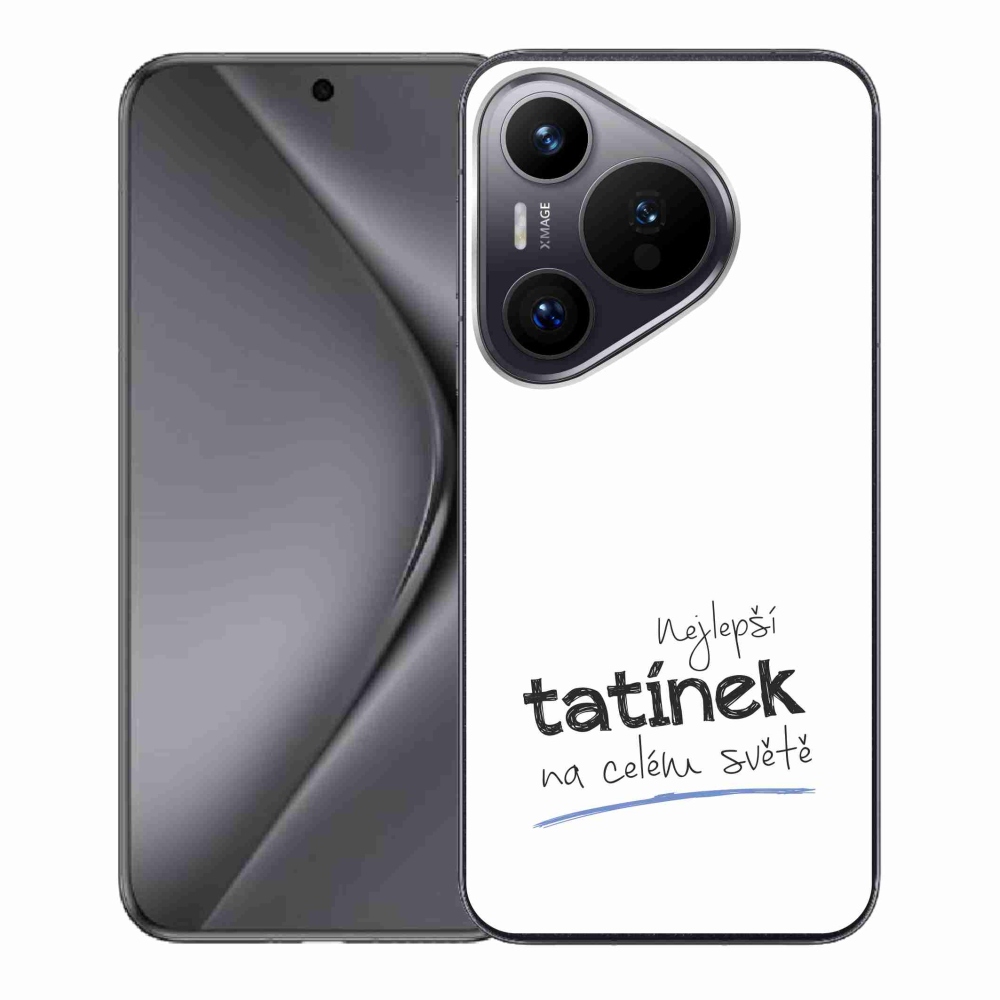 Gelový kryt mmCase na Huawei Pura 70 - nejlepší tatínek 4 bílé pozadí