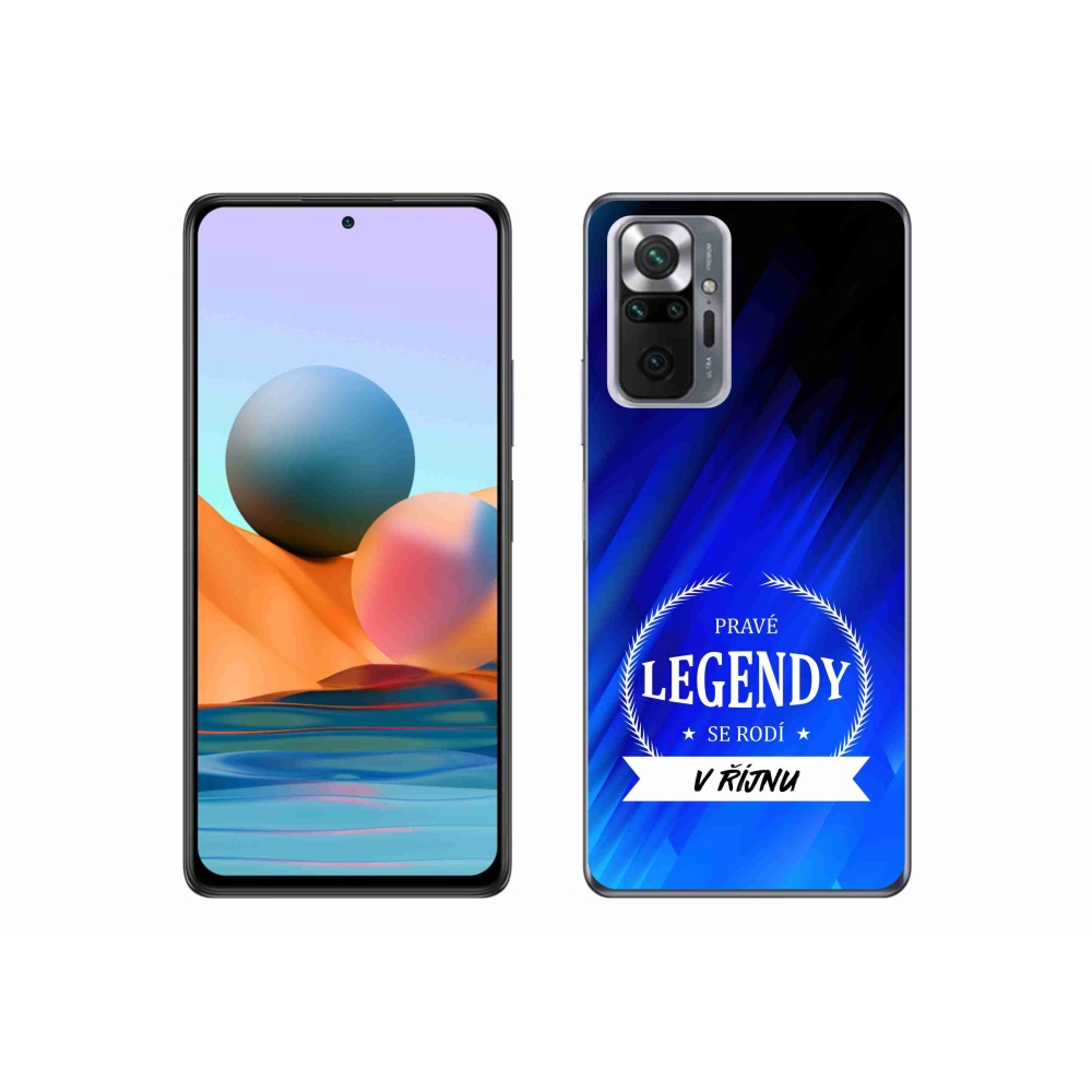 Gelový kryt mmCase na Xiaomi Redmi Note 10 Pro - legendy v říjnu modré pozadí