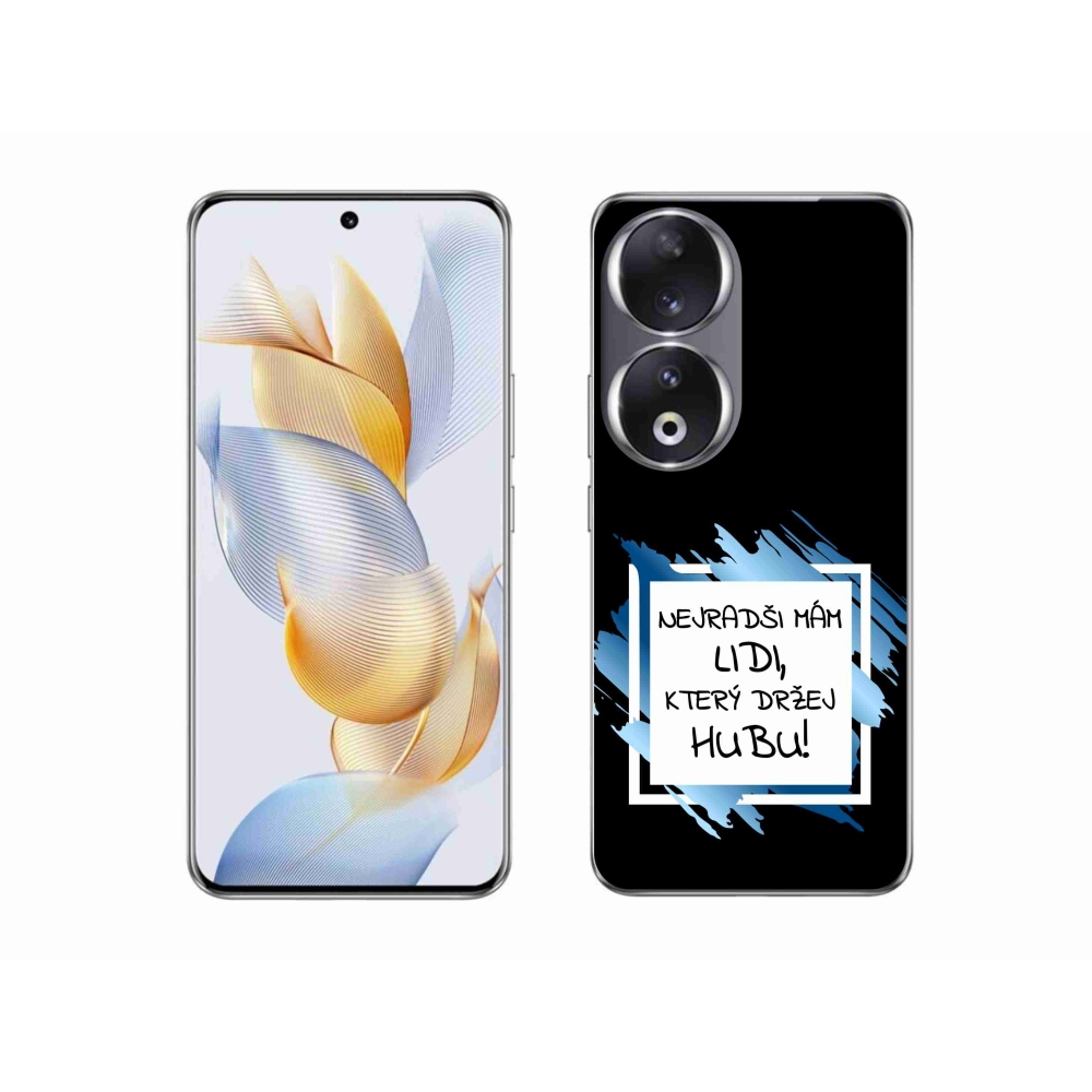 Gelový kryt mmCase na Honor 90 - vtipný text 7 bíločerné pozadí