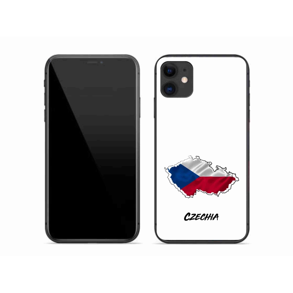 Gelový kryt mmCase na iPhone 11 - Czechia bílé pozadí