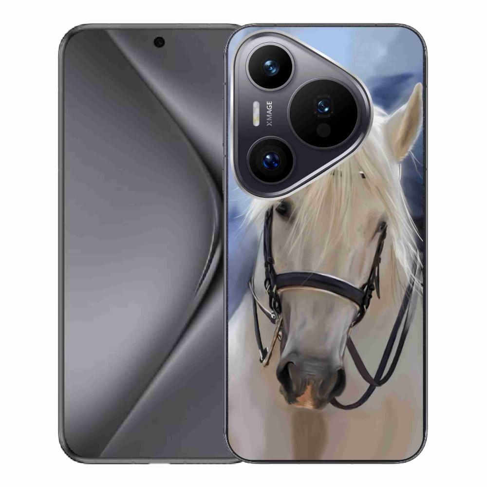 Gelový kryt mmCase na Huawei Pura 70 Pro - bílý kůň
