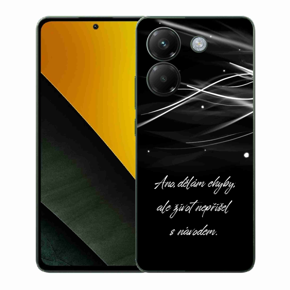 Gelový kryt mmCase na Xiaomi Poco M7 Pro 5G - citát černé pozadí
