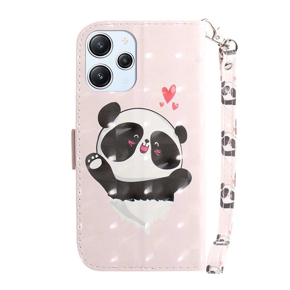 Print knížkové pouzdro na Xiaomi Redmi 12 4G/5G - roztomilá panda
