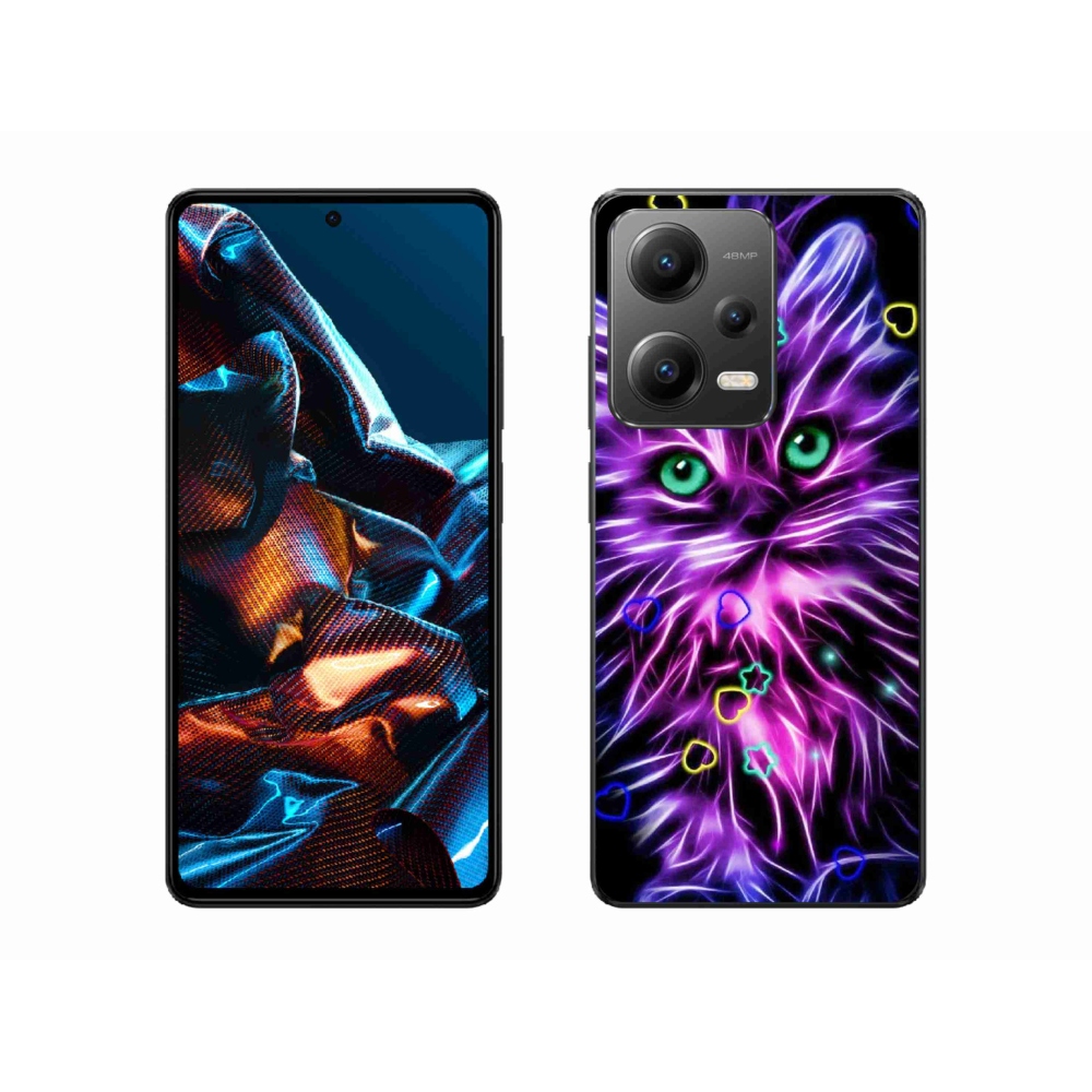 Gelový kryt mmCase na mobil Xiaomi Redmi Note 12 Pro 5G - abstraktní kočka