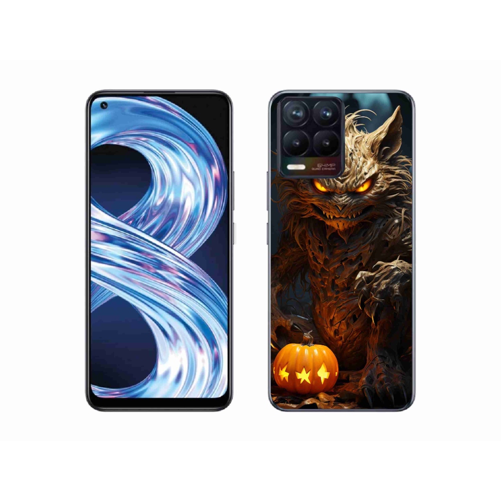 Gelový kryt mmCase na Realme 8 Pro - halloweenská příšera