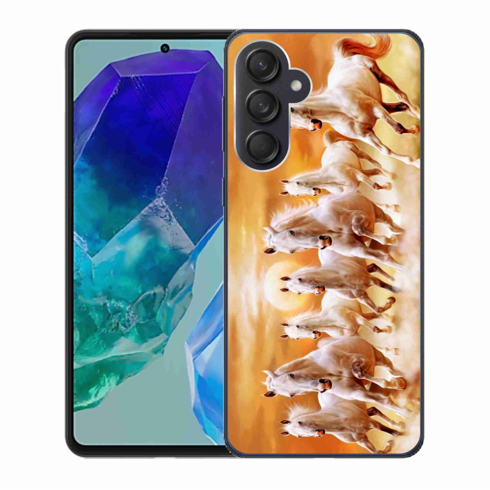 Gelový obal mmCase na Samsung Galaxy M55 5G - koně 2
