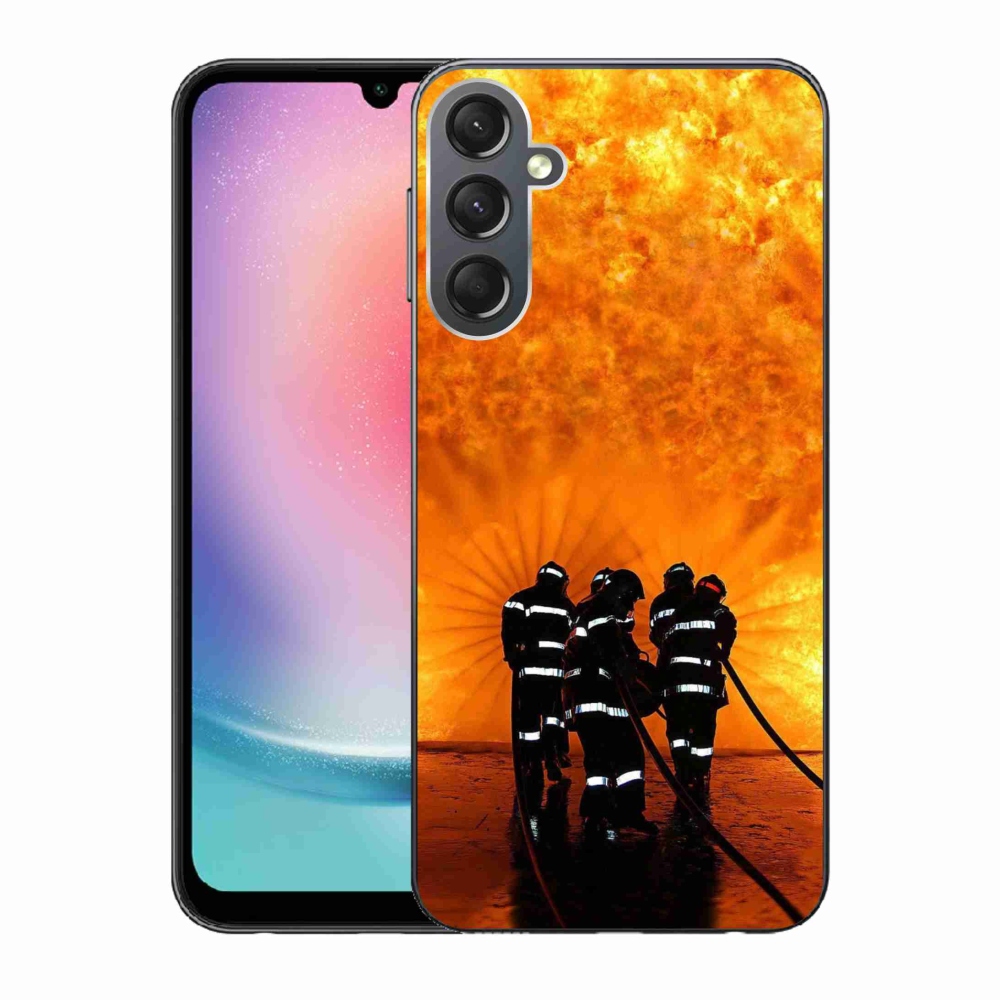 Gelový kryt mmCase na Samsung Galaxy A24 - požár