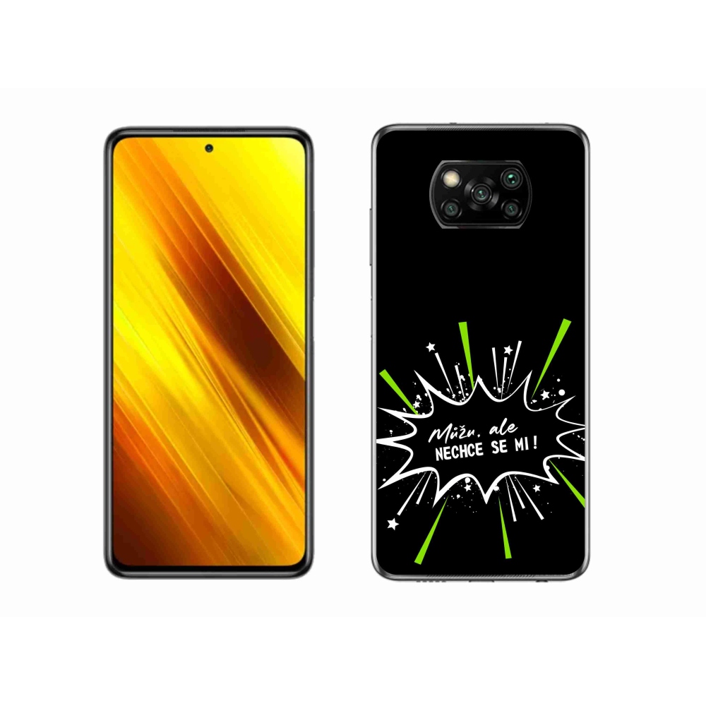 Gelový kryt mmCase na Xiaomi Poco X3 Pro - vtipný text 11 černé pozadí