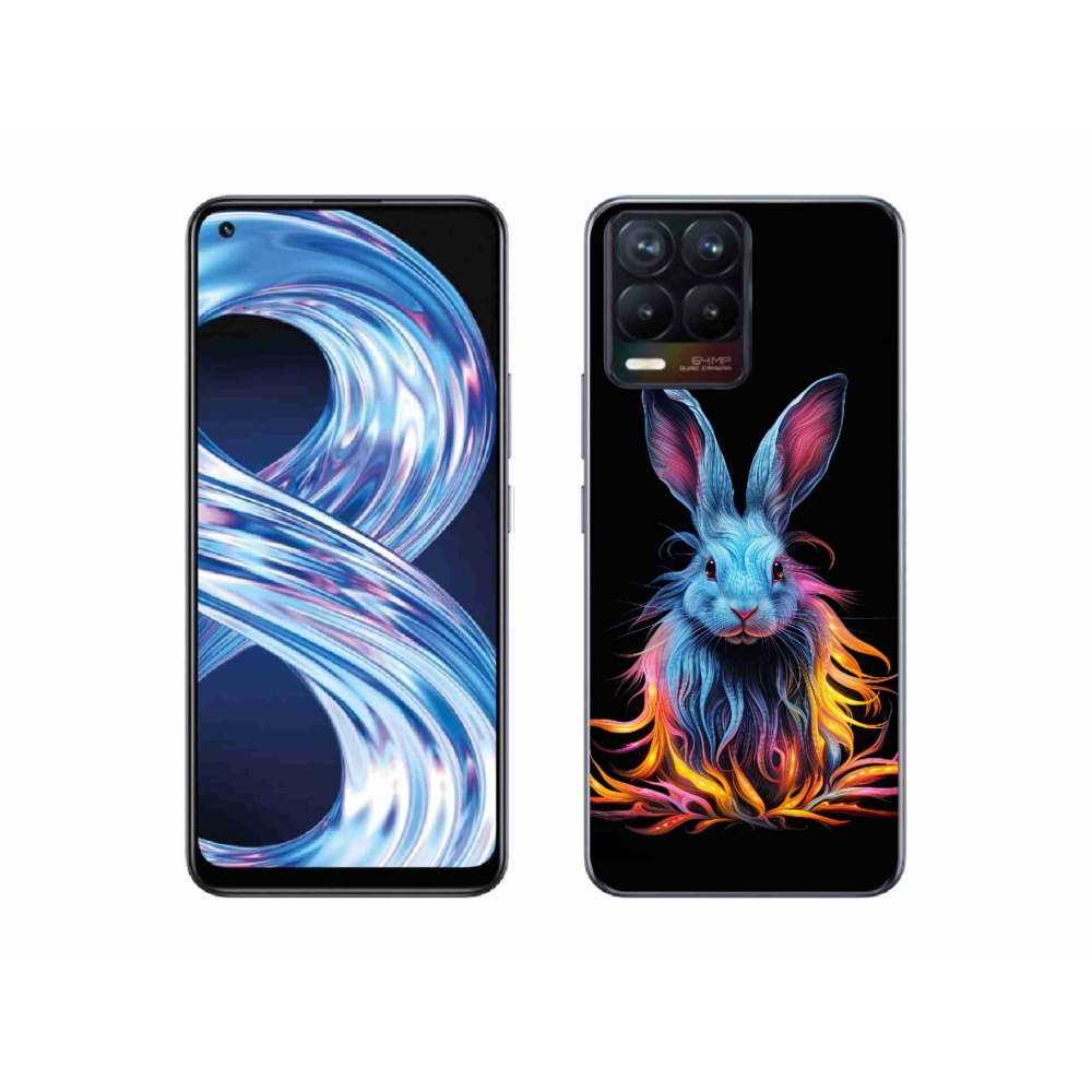 Gelový kryt mmCase na Realme 8 Pro - abstraktní zajíc