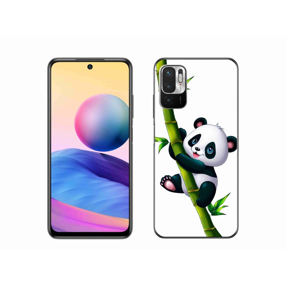 Gelový kryt mmCase na Xiaomi Redmi Note 10 5G - panda na bambusu