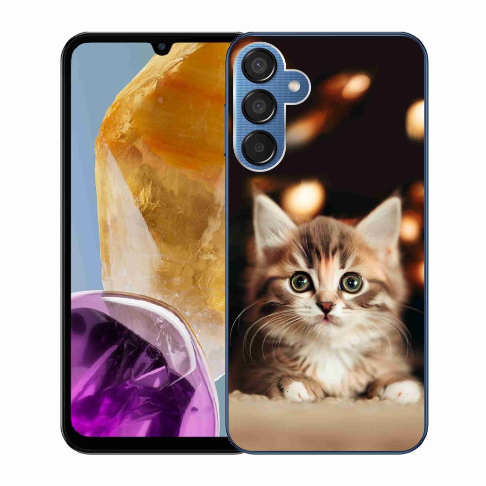 Gelový kryt mmCase na Samsung Galaxy M15 5G - roztomilé kotě 2